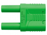 Laboratory connector: 4mm banana | stackable safety shunt | 32A