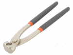 Concreters nippers | end,cutting | anti-slip handles,satin | 220mm