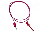 Test lead | 5A | clip-on hook probe,banana plug 4mm | Len: 0.9m | red