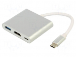 Adapter | USB 3.0,USB 3.1 | nickel plated | 0.1m | white | PVC | 5Gbps