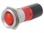Indicator: LED | red | 230VAC | &Oslash;22mm | 40mcd