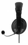 Headphone DELTACO with microphone, black / HL-50