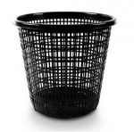 Trash bin 10l, black, plastic