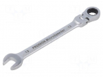 Wrench: combination spanner | rattle,with joint | 13mm