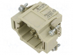 Connector: HDC | contact insert | male | EPIC H-EE | PIN: 10 | 16A | 500V