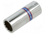 Socket spanner | 14mm | 1/4" | Socket bit length: 50mm | long