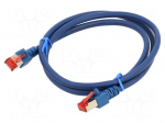 Patch cord | S/FTP | Cat: 6 | RJ45 plug,both sides | stranded | Cu | 1m