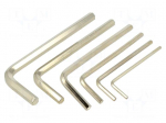 Wrench: hex key-set | steel | 6pcs.