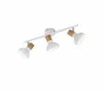 Trio Latika spotlight 3-pc E14 matt white/wood gaismeklis R81523031 4017807577037