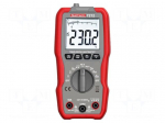 Digital multimeter | LCD | (6000) | 3x/s | VDC: 60mV&divide;600V | 600&Omega;&divide;60M&Omega;