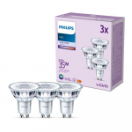 PHILIPS LED stikla 35W GU10 Auksti balta 4000K 36D 3 gab spuldze 8719514451599 929001218093