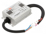 Power supply: switching | LED | 20W | 32.4&divide;54VDC | 350mA | 90&divide;305VAC