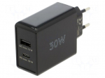 Power supply: switching | mains,plug-in | 5VDC, | 30W | 82.3% | black