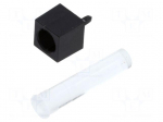 Fiber for LED | &Oslash;4.6mm | L: 19.1mm | round | Front: convex | flexible
