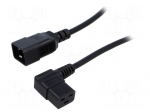 Cable | 3x1.5mm2 | IEC C19 female angled,IEC C20 male | PVC | 1.8m