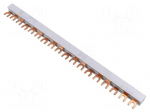 Busbar | 12mm2 | Poles: 3 | Urated: 400V | 80A | fork | Pitch: 17.8mm | PVC