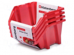 Container: cuvette | red | short | 238x272x160mm | 4pcs | KBISS28
