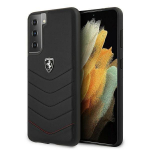 Back panel cover Ferrari  Ferrari FEHQUHCS21MBK S21+ G996 black/black hardcase Off Track Quilted
