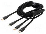 Cable | USB 2.0 | 1.5m | black | 100W | 3.5A