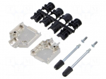 Enclosure for connectors: D-Sub | straight | for cable | silver