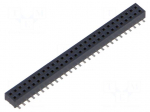 Connector: pin strips | socket | female | PIN: 56 | vertical | SMT | 2x28