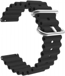 Riff "Ocean" silicone band for Apple iWach series 42 /44 /45 /49 mm Black