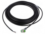 Cable: for sensors/automation | M12 | PIN: 4 | angled | 10m | plug | 24VDC