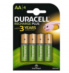 Uzlādējamās baterijas Duracell AA / R6, 1300mAh, Recharge, 4 gab.