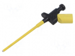 Clip-on probe | hook type | 4A | 60VDC | black | Grip capac: max.3mm