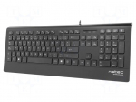 Keyboard | BARRACUDA | black | USB A | ES layout,wired,slim | PnP