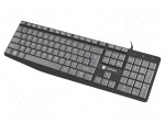 Keyboard | NAUTILUS | black,grey | USB A | wired,slim,US layout