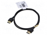 Cable | HDMI plug,both sides | 1m | black | Core: CCS