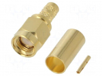Connector: SMA | male | straight | for cable | crimped | gold-plated