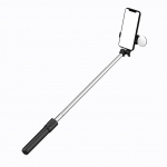 Camera accessory Hurtel  Selfie stick WR1YXS telescopic tripod 0.71m with round lamp - black