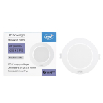 D-Light CL2507 6W PNI LED Spotlight, Recessed, Round 120 mm, 4200K, 230V Power Supply, 660 lm, Neutral White