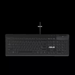 Asus KU100 | Smart Card Keyboard | Wired | US | Black