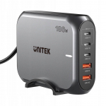 GaN network charger - Unitek P1234AGY01-EU | 188W 3x USB-C 2x USB-A