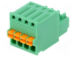 Connector: pluggable terminal block | plug | female | 4A | 160V | green