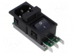 Connector: AC supply | plug/socket | male | 10A | 250VAC | 250V | snap-in