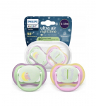 Philips Avent Ultra Air Night Baby Pacifier 6-18m 2pcs