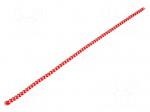 Rope | polypropylene | &Oslash;rope: 4mm | L: 100m | with a core | white-red