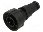 Connector: circular | plug | male | PIN: 12 | 5A | 50V | w/o contacts