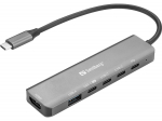 Sandberg 136-77 USB-C 6-in-1 MediaDock