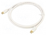 Cable | mini DisplayPort plug,both sides | DisplayPort 1.2 | white