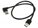 Cable | USB 2.0 | gold-plated | 0.5m | black | 24AWG,28AWG | 480Mbps