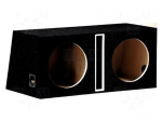Car loudspeaker enclosure | MDF | black | textil | 50+50l | 300mm