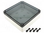 Enclosure: multipurpose | X: 180mm | Y: 182mm | Z: 63mm | TK PC | grey