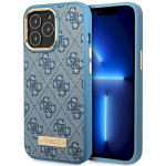 Guess GUHMP14LU4GPRB Hardcase 4G Logo Plate MagSafe for iPhone 14 Pro 6.1" / blue