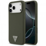 Case Guess Silicone Triangle Logo MagSafe for iPhone 17 Pro Max / khaki