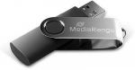 MediaRange Flexi-Drive 16GB USB flash drive&nbsp;(silver / black, USB-A 2.0)